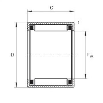 FAG Drawn cup needle roller bearings with open ends - HK1612