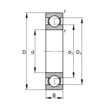 FAG Deep groove ball bearings - 6038-M