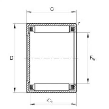 FAG Drawn cup needle roller bearings with closed end - BK1516