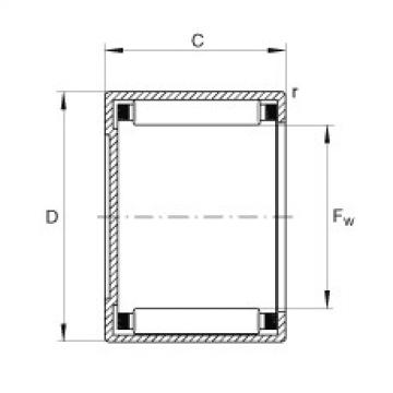 FAG Drawn cup needle roller bearings with closed end - BCE1312