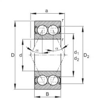 FAG Angular contact ball bearings - 3000-B-2RS-TVH