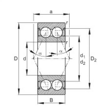 FAG Angular contact ball bearings - 3200-B-2Z-TVH