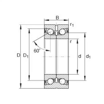 FAG Axial angular contact ball bearings - ZKLN2557-2RS-PE