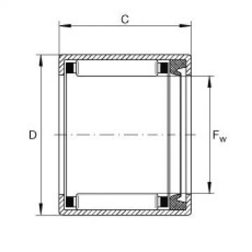 FAG Drawn cup needle roller bearings with open ends - SCE58-P