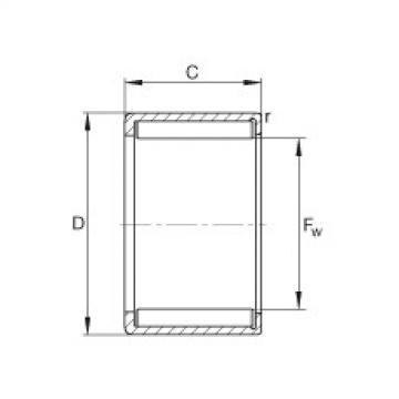 FAG Drawn cup needle roller bearings with open ends - HN0808