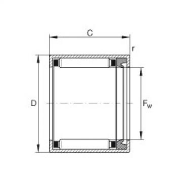 FAG Drawn cup needle roller bearings with open ends - HK2518-RS