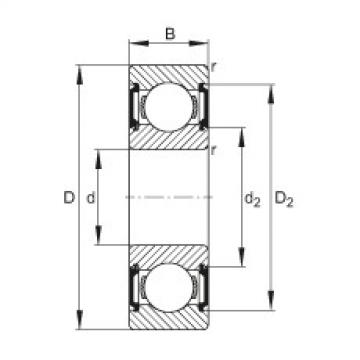 FAG Deep groove ball bearings - 6000-C-2BRS