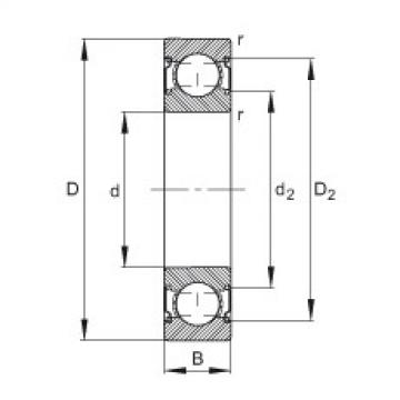 FAG Deep groove ball bearings - 6204-C-2Z