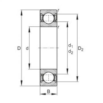 FAG Deep groove ball bearings - 6005-2RSR