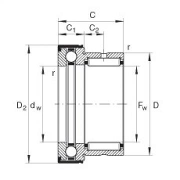 FAG Needle roller/axial ball bearings - NKX15-Z-XL