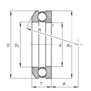 FAG Axial deep groove ball bearings - 53238-MP + U238