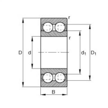 FAG Deep groove ball bearings - 4208-B-TVH