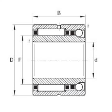 FAG Needle roller/angular contact ball bearings - NKIA5904-XL