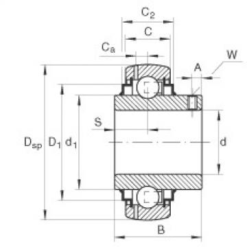 FAG Radial insert ball bearings - GYE35-XL-KRR-B