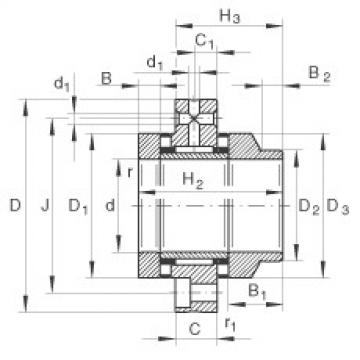 FAG Needle roller/axial cylindrical roller bearings - ZARF40100-L-TV