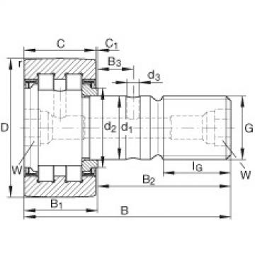 FAG Stud type track rollers - PWKR35-2RS-RR-XL