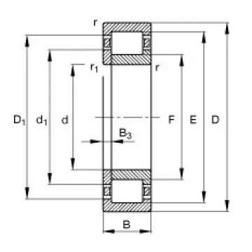 FAG Cylindrical roller bearings - NUP203-E-XL-TVP2