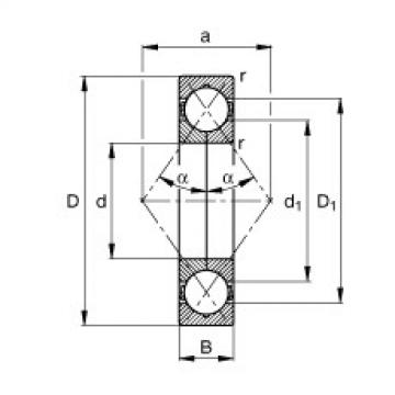 FAG Four point contact bearings - QJ205-XL-MPA