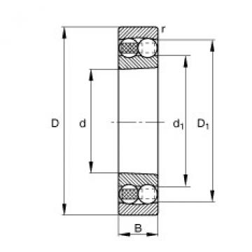 FAG Self-aligning ball bearings - 1204-K-TVH-C3