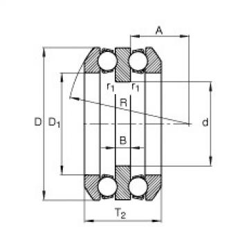 FAG Axial deep groove ball bearings - 54318 + U318