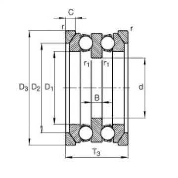 FAG Axial deep groove ball bearings - 54214 + U214