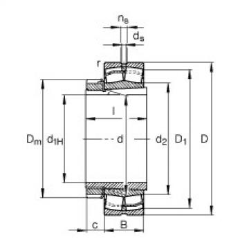 FAG Spherical roller bearings - 22220-E1-XL-K + H320