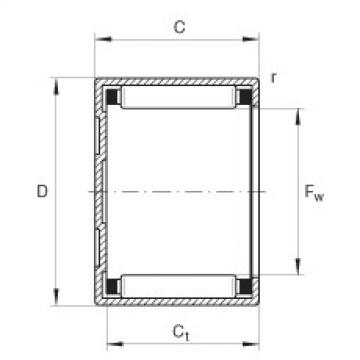 FAG Drawn cup needle roller bearings with closed end - BK3020