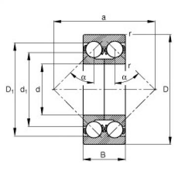 FAG Angular contact ball bearings - 3306-DA