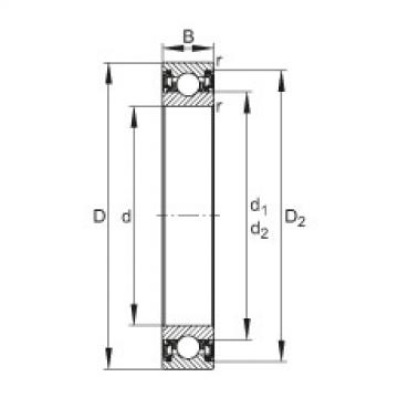 FAG Deep groove ball bearings - 61817-2RZ-Y