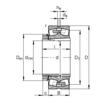 FAG Spherical roller bearings - 23030-E1A-XL-K-M + H3030