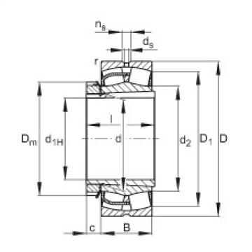 FAG Spherical roller bearings - 22244-BE-XL-K + H3144X