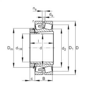 FAG Spherical roller bearings - 22252-BEA-XL-K-MB1 + H3152X