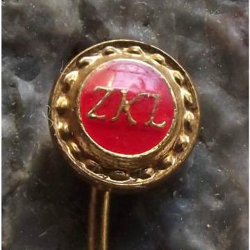 ZKL Sinapore Ball Bearing Company of Czechoslovakia Race &amp; Cage Advertising Pin Badge