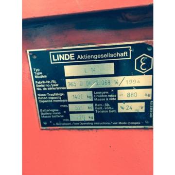 Electric Hydraulic Pump &amp; Reservoir from 1994 Linde L14 Fork Lift. Breaking.