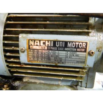 Nachi 2 HP 1.5 kW Hydraulic Unit 220V Nachi Pump UVN-1A-1A3-1.5-4-10 Used