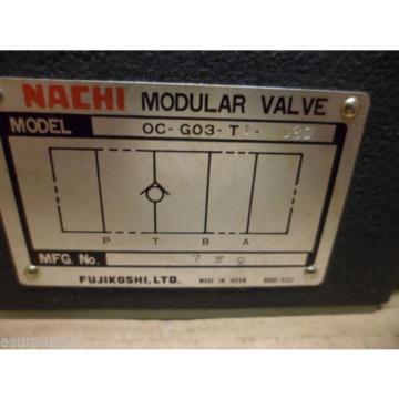 NACHI OC-G03-T1-J30 HYDRAULIC MODULAR VALVE