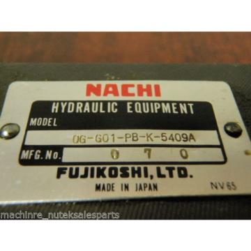 Nachi Hydraulic Valve 0G-G01-PB-K-5409A  0GG01PBK5409A