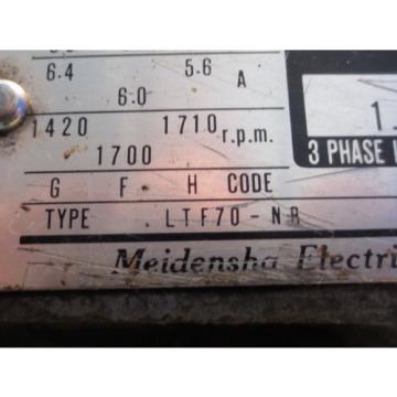 MEIDENSHA MEIDEN HYDRAULIC MOTOR LTF70-NR NACHI PUMP UPV-1A-16N0-1.5-4-2477A