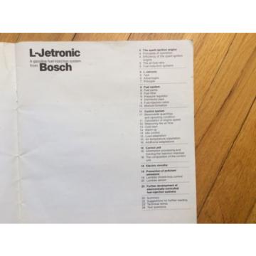 Bosch L-Jetronic Technical Instruction 1982 Ed. BMW Mercedes VW Fuel Injection