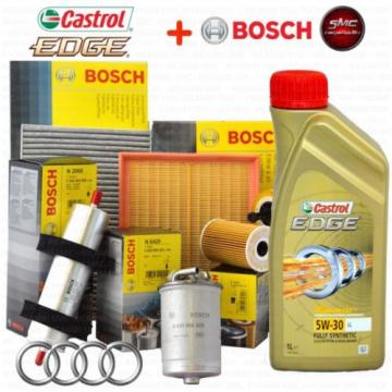 INSPEKTIONSKIT ÖL CASTROL EDGE 5W30 5L 4 FILTER BOSCH AUDI A4 2.0TDI B8 100 KW