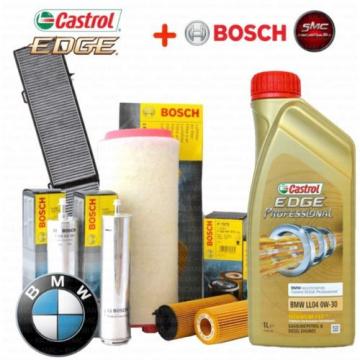 INSPEKTIONSKIT ÖL CASTROL LL04 5W30 8LT 4 FILTER BOSCH BMW 5 E60 530D 160 KW