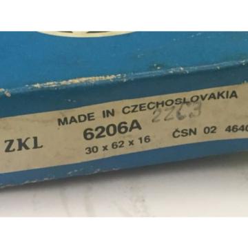 ZKL 6206A Bearing 30mm X 62mm X 16mm  OLD STOCK