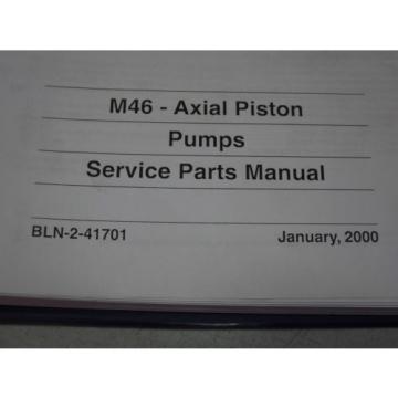 SAUER DANFOSS Series 40 M46 Axial Piston Pumps Service Parts Manual Breakdown