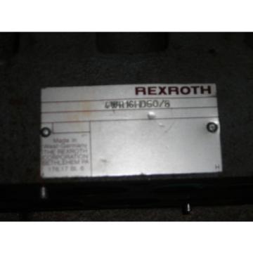 OLD STOCK REXROTH HYDRAULIC VALVE MODEL # 4WH16HD50/5 GERMANY 4-W-H 16HD50/5