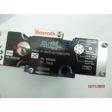 Rexroth 4WREE10WA75-22/G24K31/FIV USED