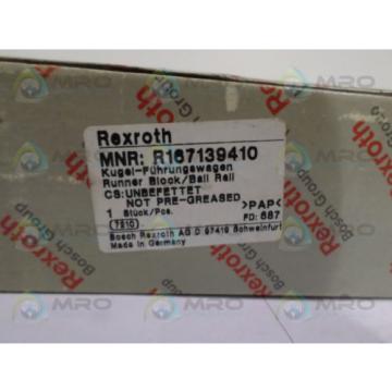 REXROTH R167139410 BALL CARRIAGE RUNNER BLOCK  IN BOX