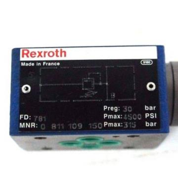 REXROTH MNR: 0811109150 FD: 781 PRESSURE REDUCING VALVE 0-811-109-150